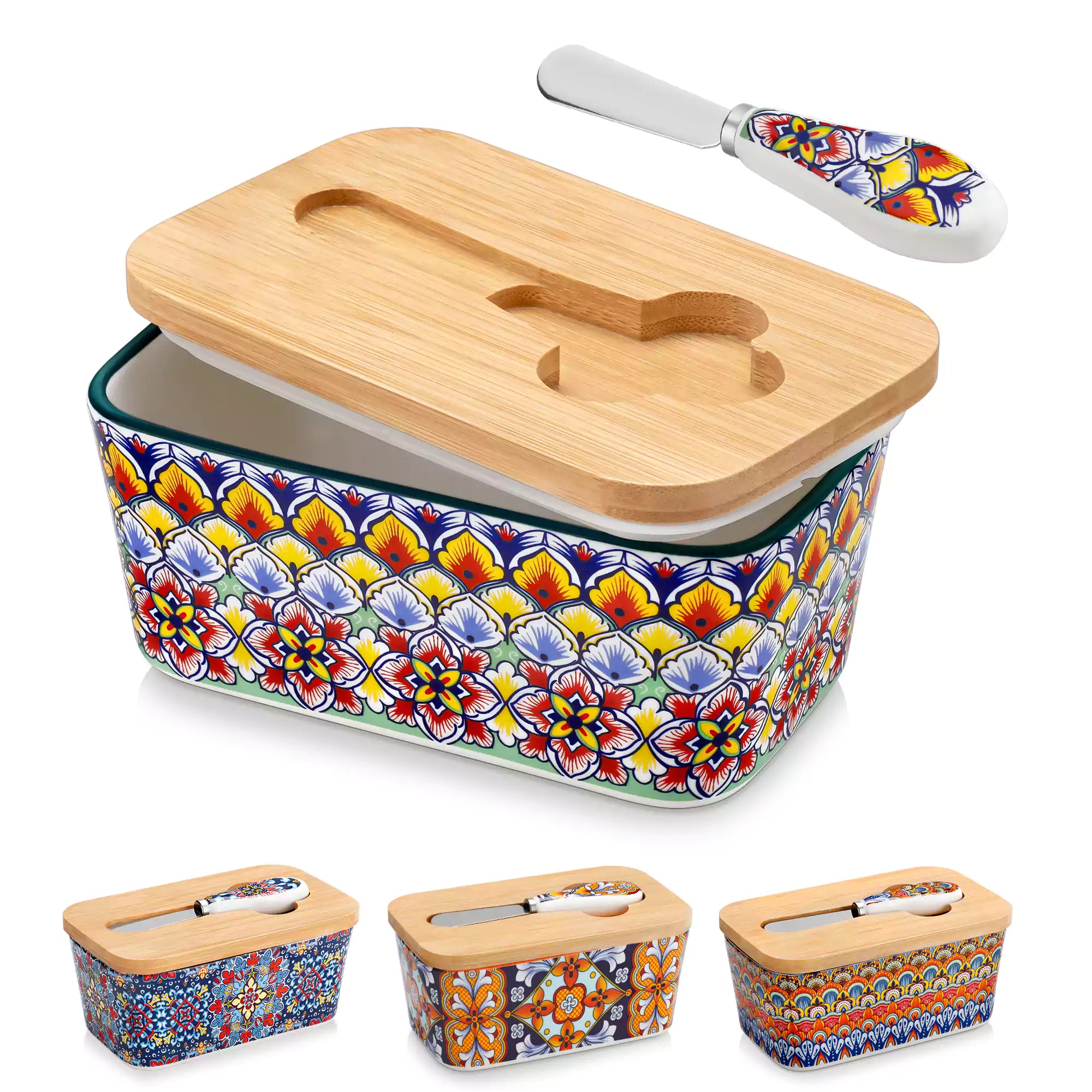 Simi Butterdose mit luftdichtem Bambusdeckel