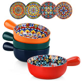 Simi Set Of 4 Soup Bowls With Handles - Perfect For Serving Soups And Stews With Ease And Style.