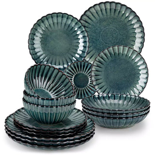 Adonis 16-Piece Reactive Glaze Dinnerware Set, Service for 4
