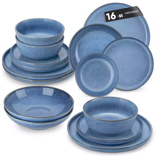 Juego de vajilla Anya de 16 piezas