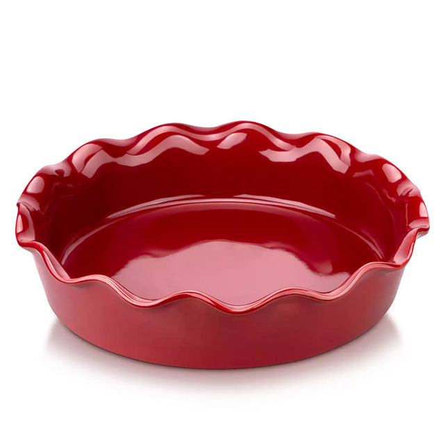 Cherry Red Fluted Pie Pan