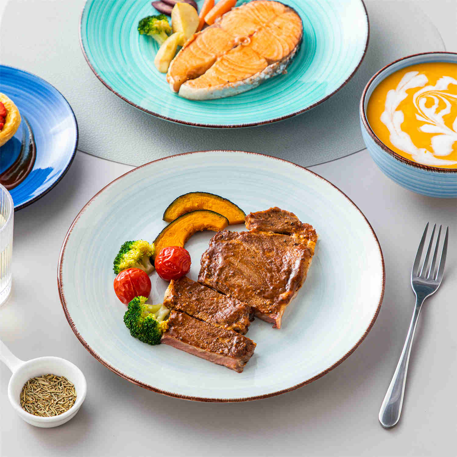 vancasso BONITA Tafelservies, 36-delig combiservies, eetserviesset voor 12 personen, 12 platte borden, soepborden en dessertborden, kleurrijke serie vancasso BONITA Tafelservies, 36-delig combiservies, eetserviesset voor 12 personen, 12 platte borden, soepborden en dessertborden, kleurrijke serie