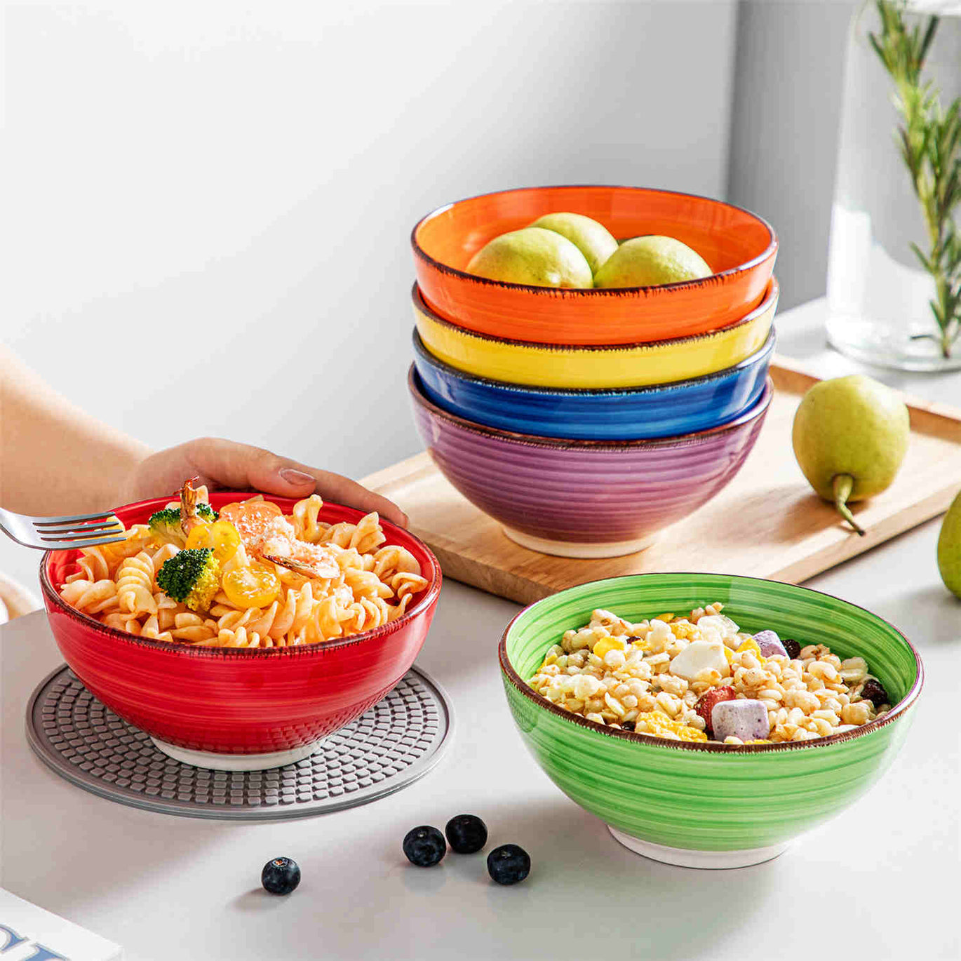 stoneware cereal bowls