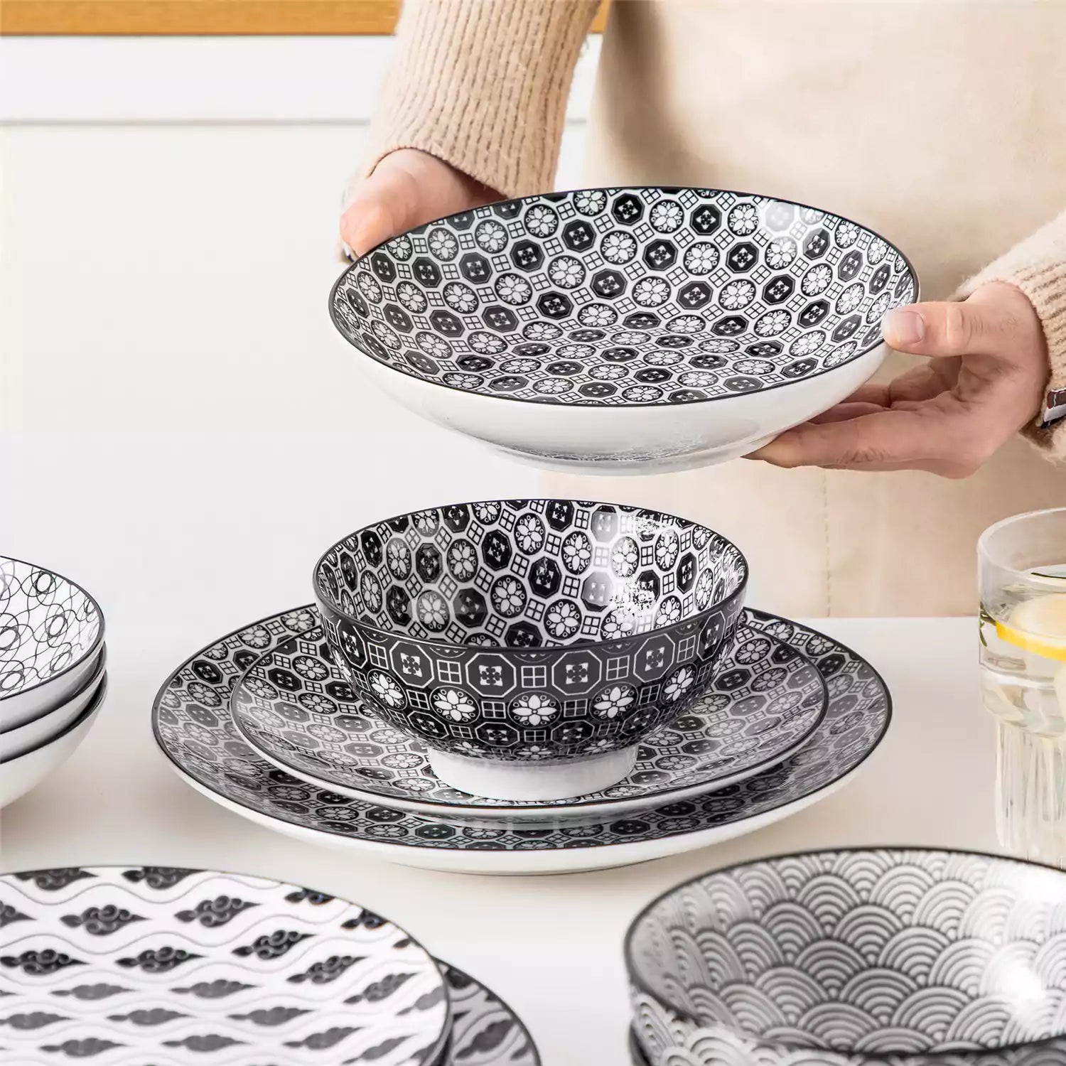 Porcelain Dinnerware Set | Japanese-Inspired Elegance Porcelain Dinnerware Set | Japanese-Inspired Elegance
