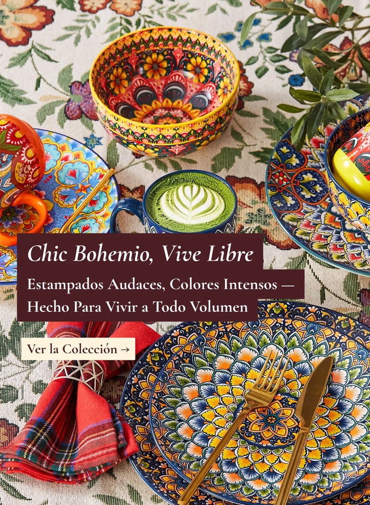 Tazas de porcelana bohemia Lumi té de leche de rosas con platos mandala servilleta a cuadros roja rosas blancas sobre mantel floral