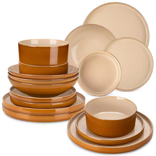 Set di stoviglie da cena da 16 pezzi in ceramica