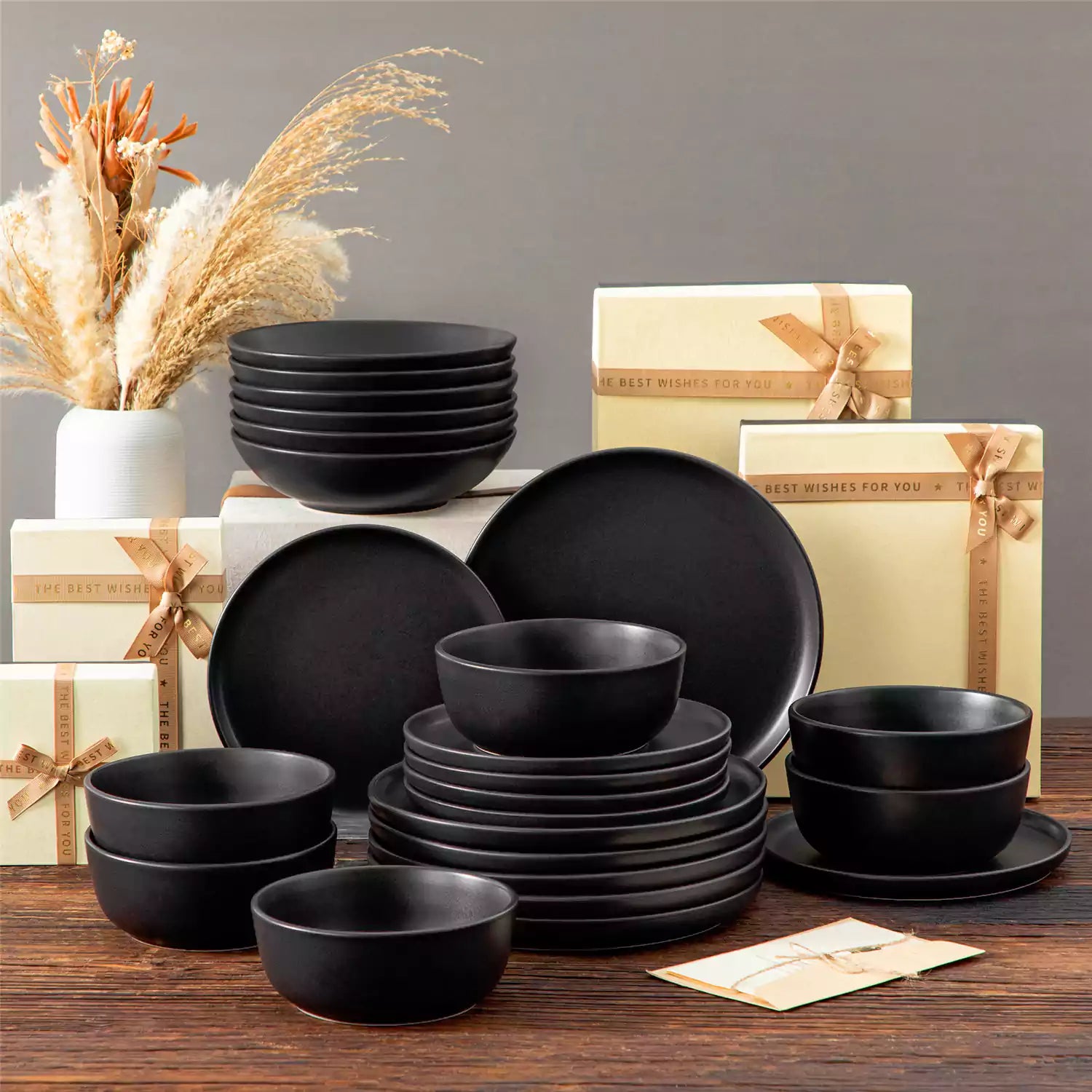 Ceramic Dinnerware Black Friday Dish Set Modern Matte Dinnerware