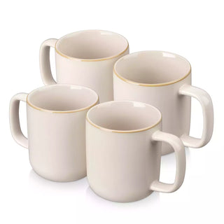 Playa Gentlely Curved Mugs Set of 4, 16oz