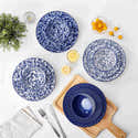 Service De Vaisselle Excelsa Eze Sur Mer 12 Pièces - Porcelaine, 4 Assiettes Plates, 4 Creuses, 4 à Dessert - 8