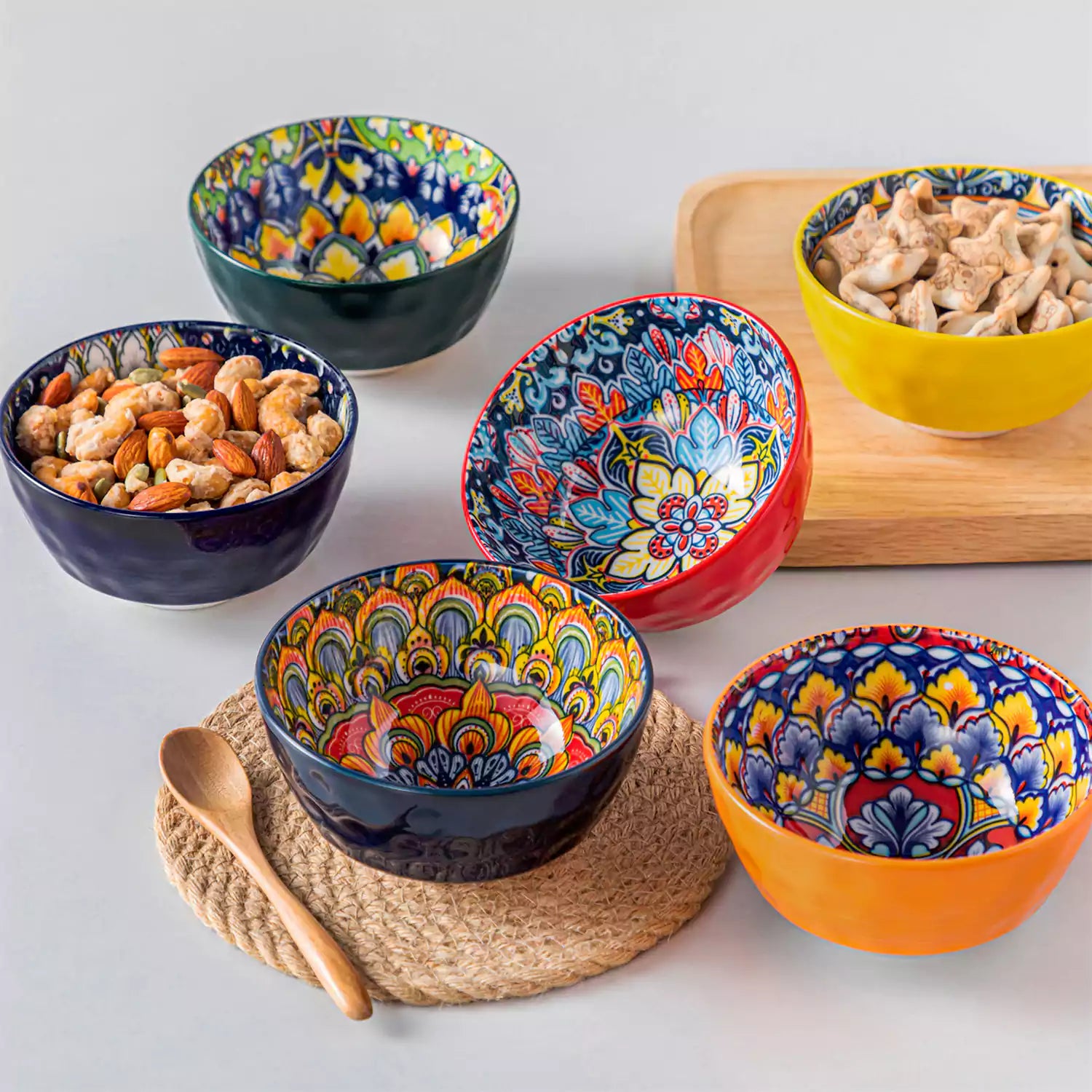 DOWAN Ceramic Bowls Lot de 6 bol à céréales – 680 ml – Desserts, soupes, salades – Porcelaine – Micro-ondes et lave-vaisselle – Blanc albâtre DOWAN Ceramic Bowls Lot de 6 bol à céréales – 680 ml – Desserts, soupes, salades – Porcelaine – Micro-ondes et lave-vaisselle – Blanc albâtre