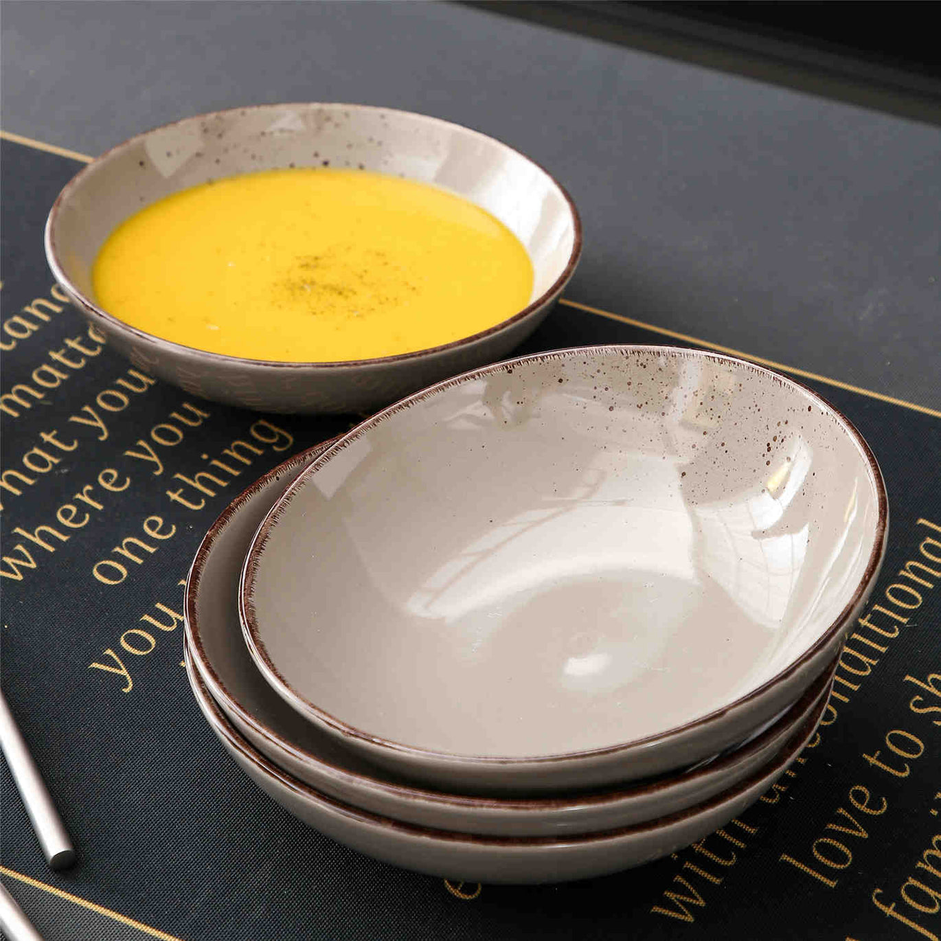 Vancasso Navia Solid & Speckled Stoneware - Dinnerware and Mugs