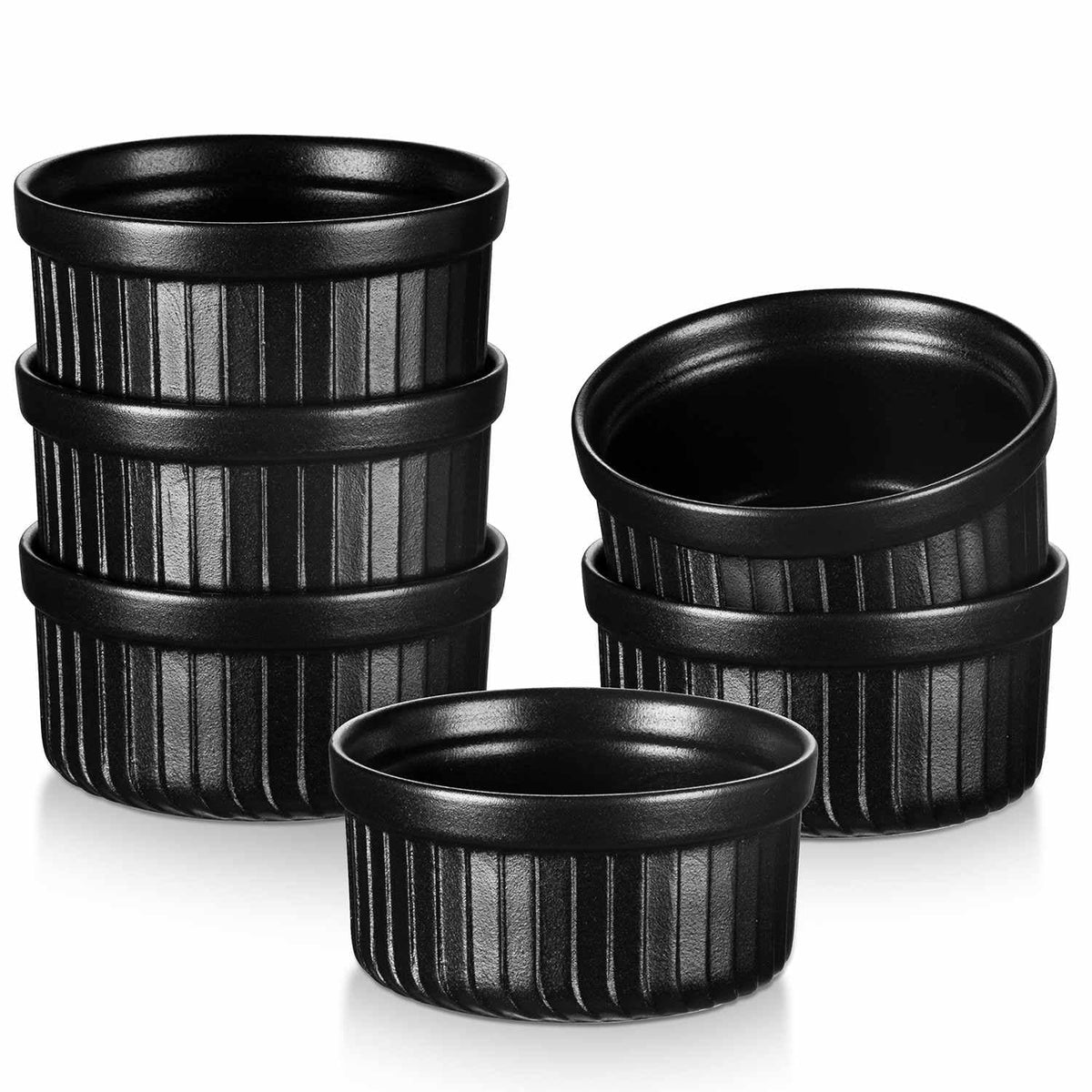 Black Ramekins Set of 6