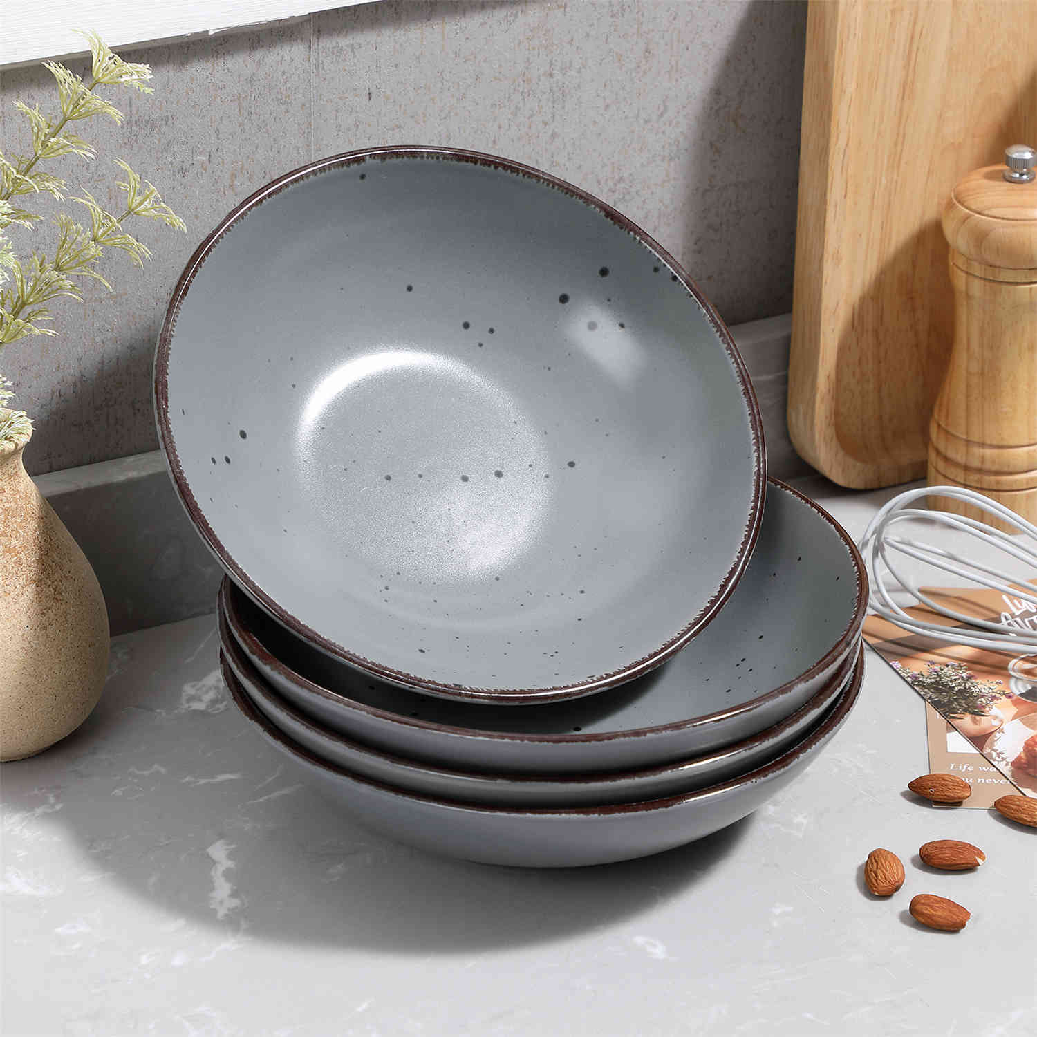 Plate Moda Micro Stoneware Soup Plates | Set of 4 | Moda Collection