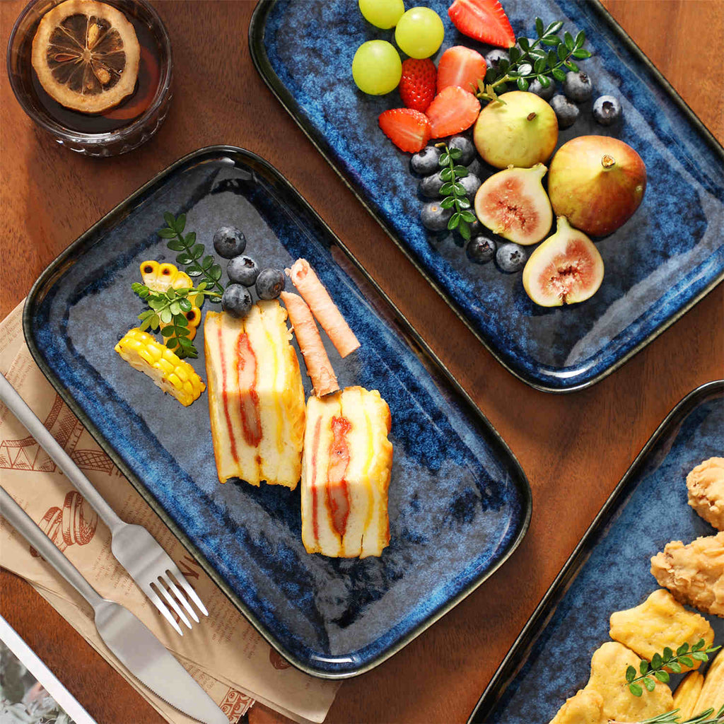 Farmhouse Style Stoneware Serving Platters - Stern Collection | Set of ...