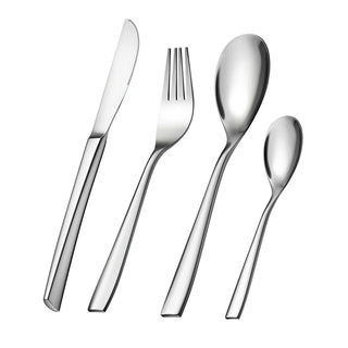 24 Piece Flatware Set Squared Tip Service for 6